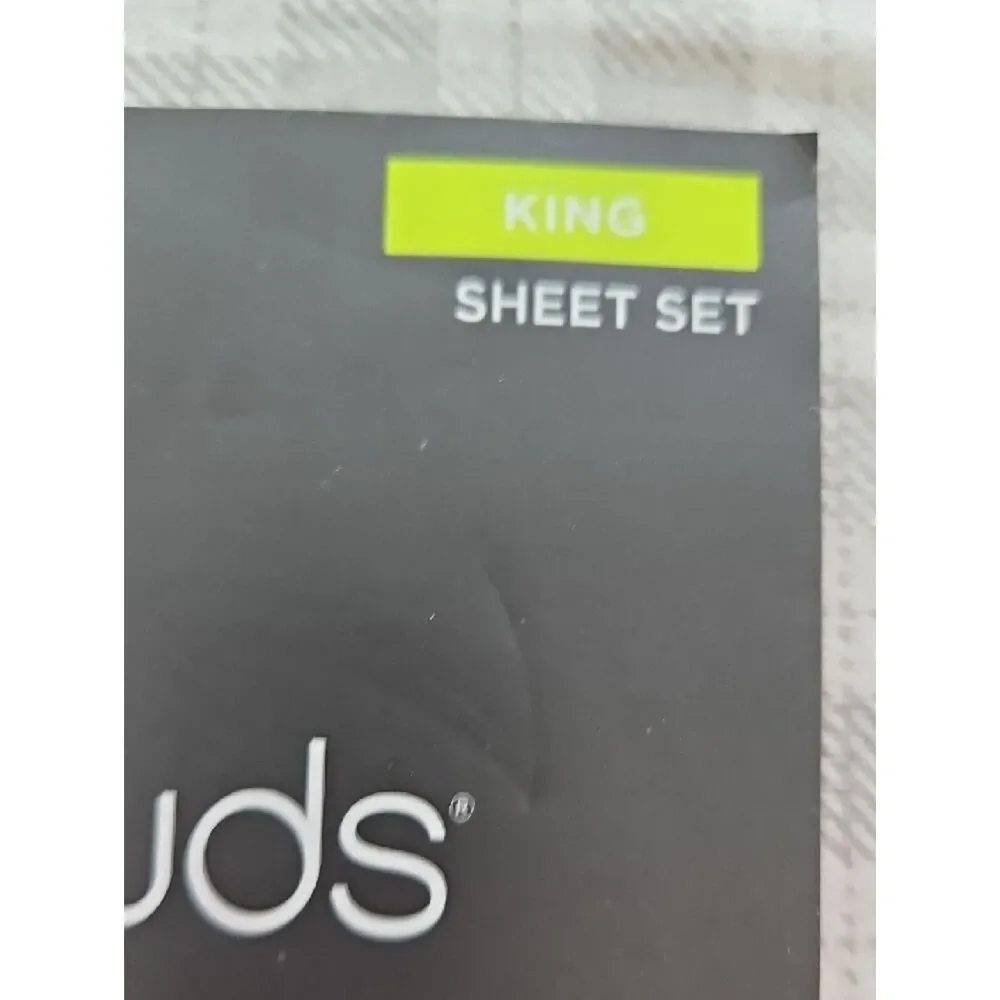 Cuddl Duds Gray Plaid Heavyweight Flannel Sheet Set